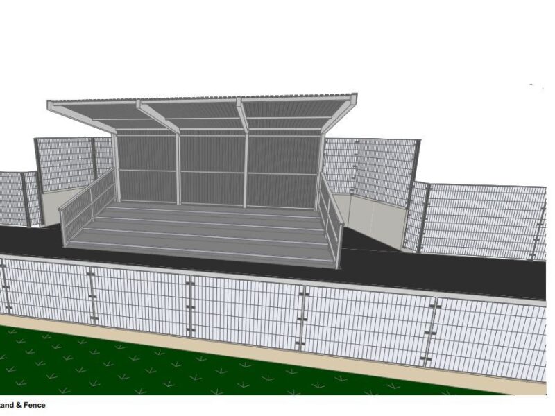 A 3D image of a proposed spectator stand i
