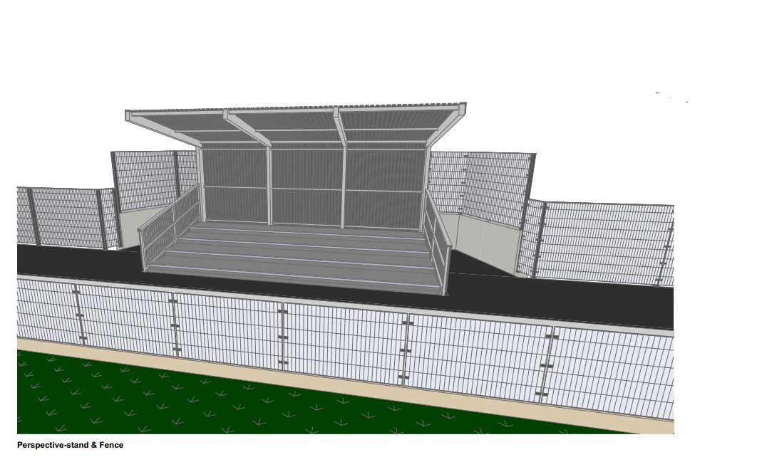 A 3D image of a proposed spectator stand i