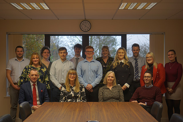 Some of the new starters with their colleagues at Green & Co Accountants and Tax Advisors