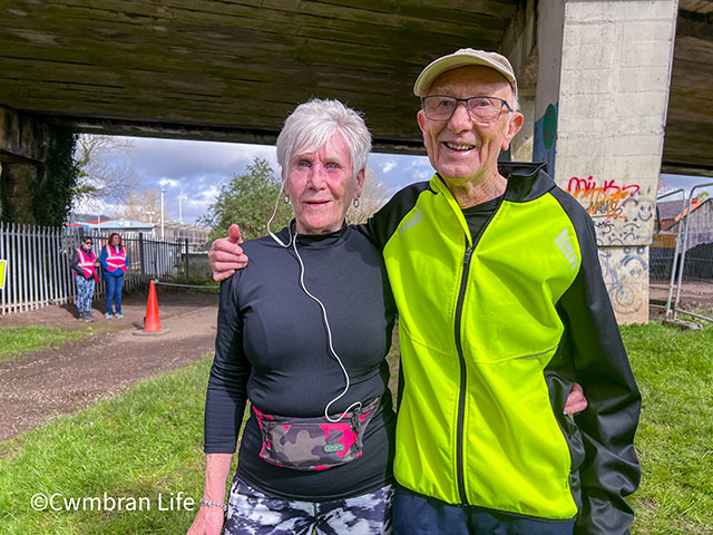 June and Eric Brann at Cwmbran parkrun