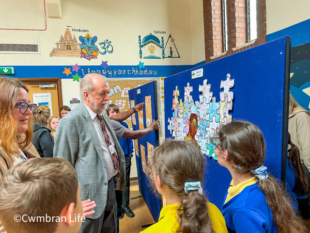 children shows adults work they've put on display boards