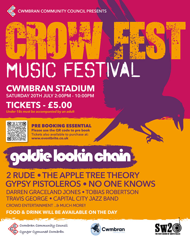 poster to advertise crow fest festival in cwmbran