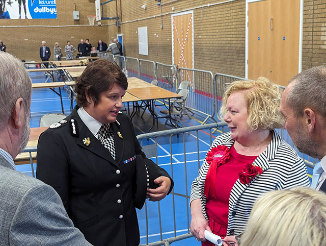 Jane Mudd and Gwent Police chief constable Pam Kelly.