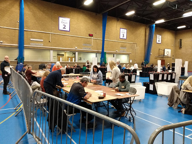 Counting taking place for the Gwent Police and Crime Commissioner election.