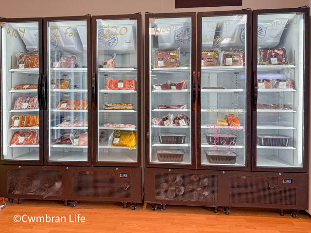 several freezers full of meat
