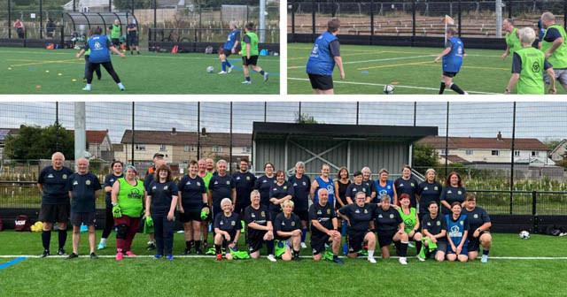 photos of a walking football team