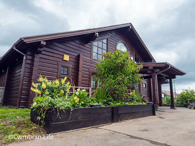 a log cabin building