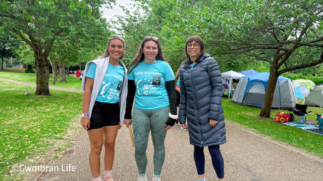 three women in a park