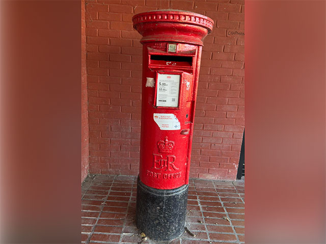 a red post box