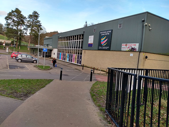a path leading to a leisure centre