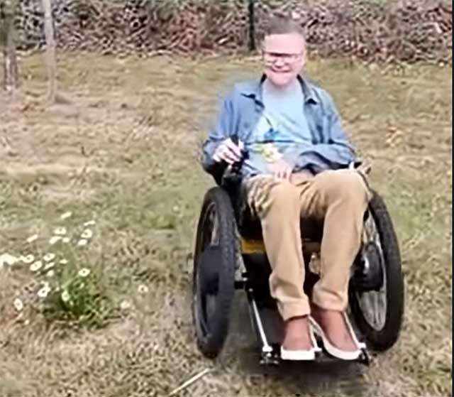 a man in a wheelchair