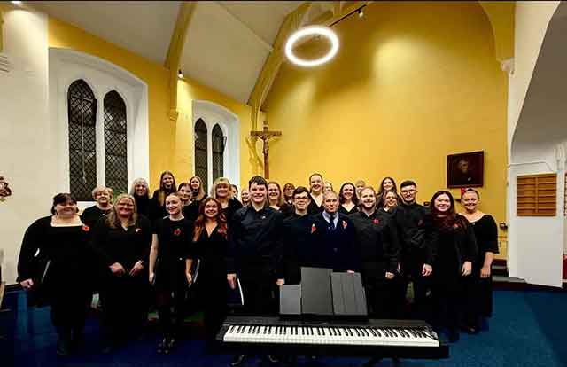 a large choir in a church