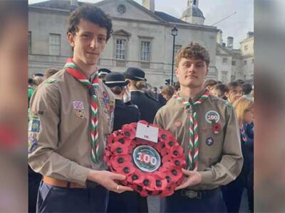 Two Cwmbran scouts take part in London’s Remembrance Sunday parade