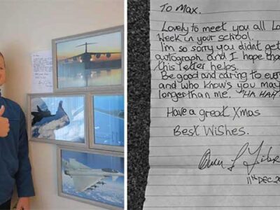 Wales’ oldest man surprises Cwmbran boy with autograph