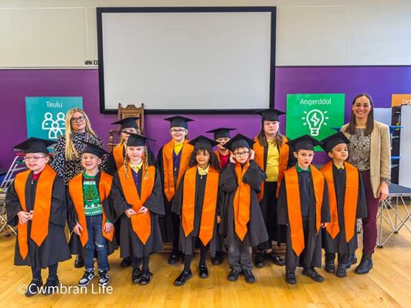 VIDEO: Proud parents celebrate as 11 children graduate at Carreg Lam Welsh language course