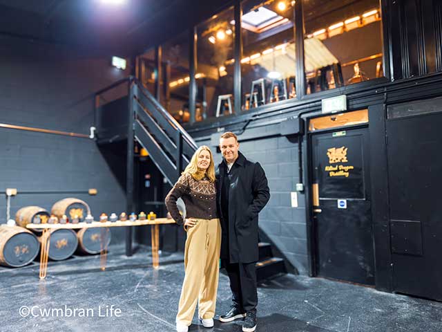 Jamie and Marie Boycott in Cwmbran's Kilted Dragon Distillery