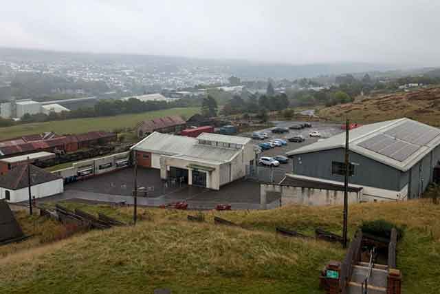 looking down on big pit, a mining museum