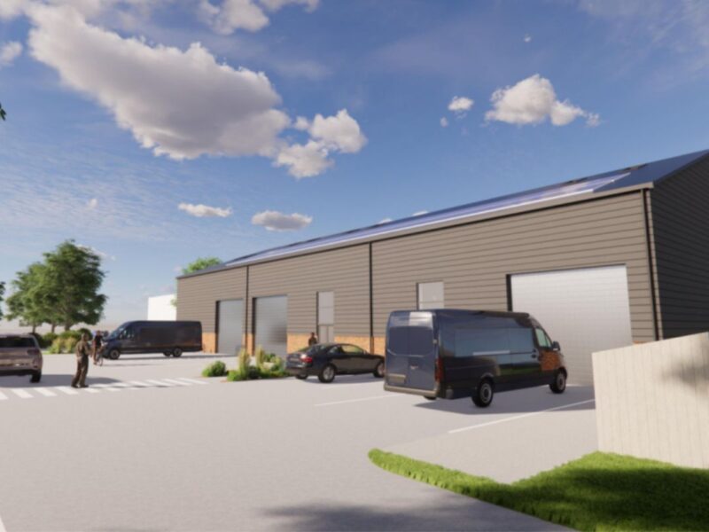 A view of how the proposed industrial units could have looked.