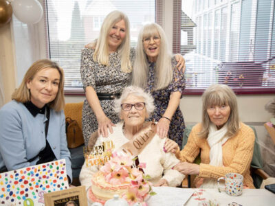 Cwmbran’s Evelyn Edwards celebrates her 100th birthday