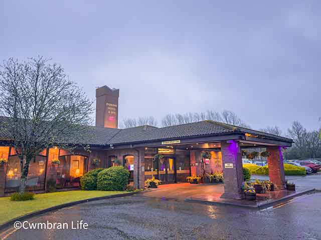 The entrance to The Parkway Hotel in Cwmbran