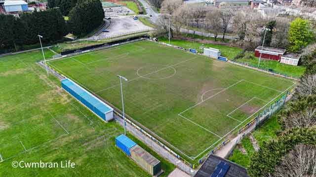 A football pitch from above