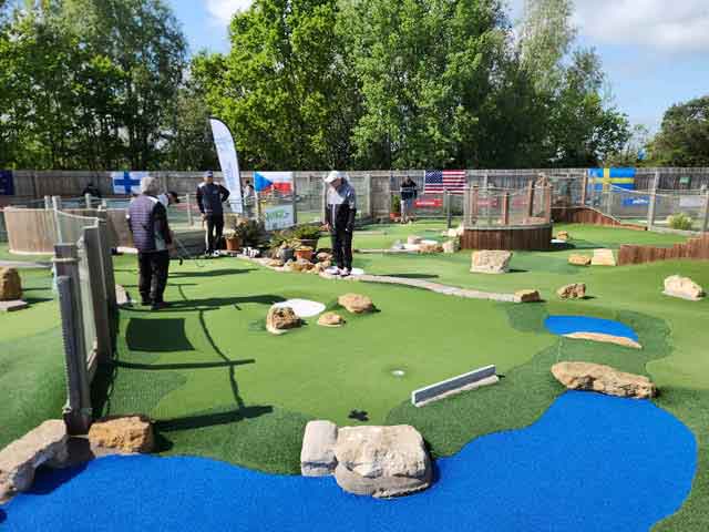 a mini golf course
