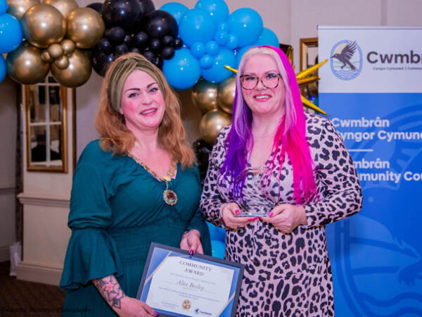 Alice Bosley given Inspirational Person award in Cwmbran