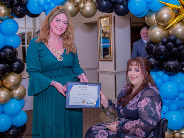 Leanne Furley given Overcoming Adversity Award in Cwmbran