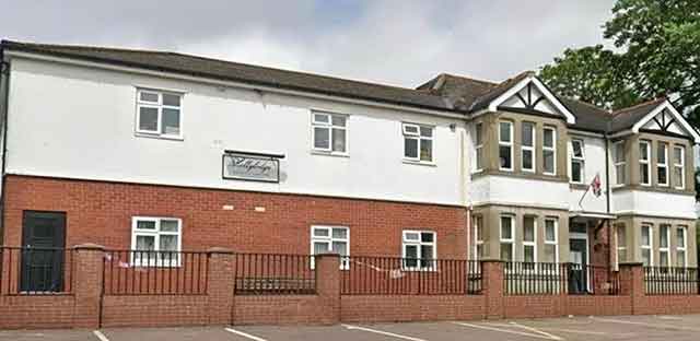 the outside of a care home