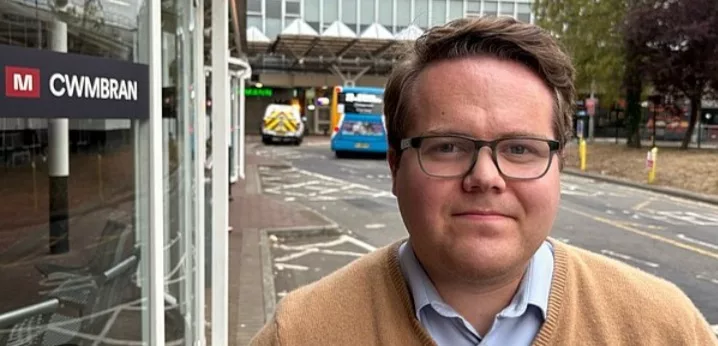 a man in a bus station