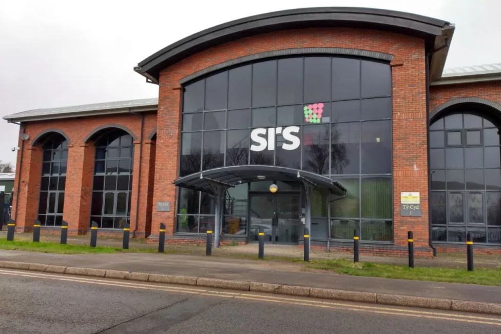 the glass fronted entrance to an office