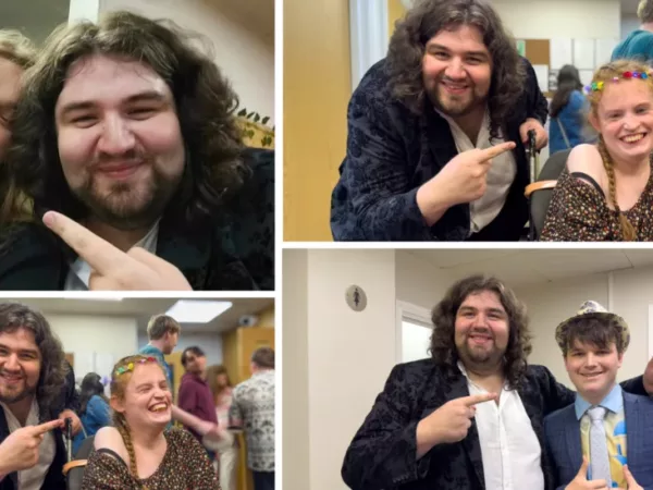 Travis George performs at prom in Cwmbran