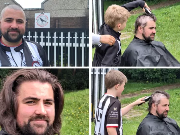 Cwmbran coach’s charity haircut supports young cancer patients and youth football