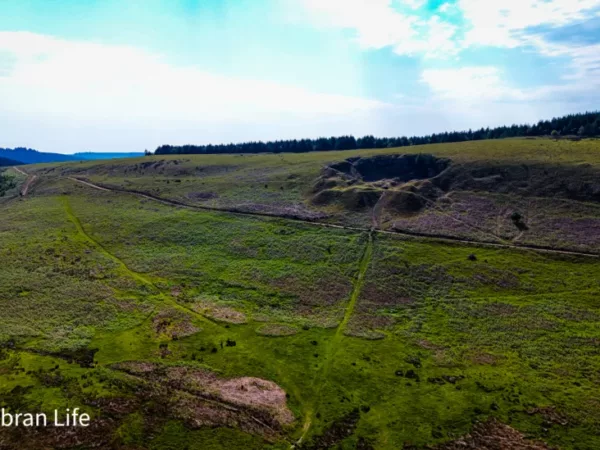The route from Henllys village to the old Henllys Quarry