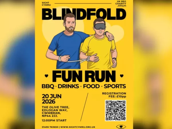 Blindfold fun run to raise funds for Sight Cymru