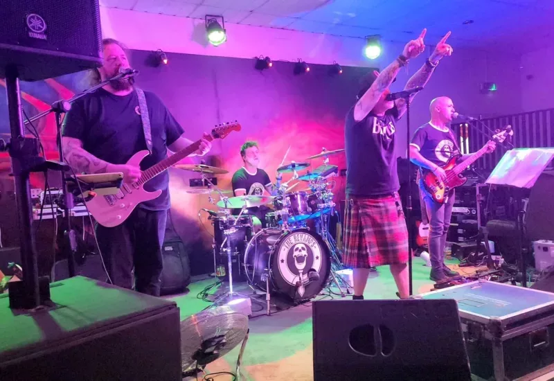 a band on stage