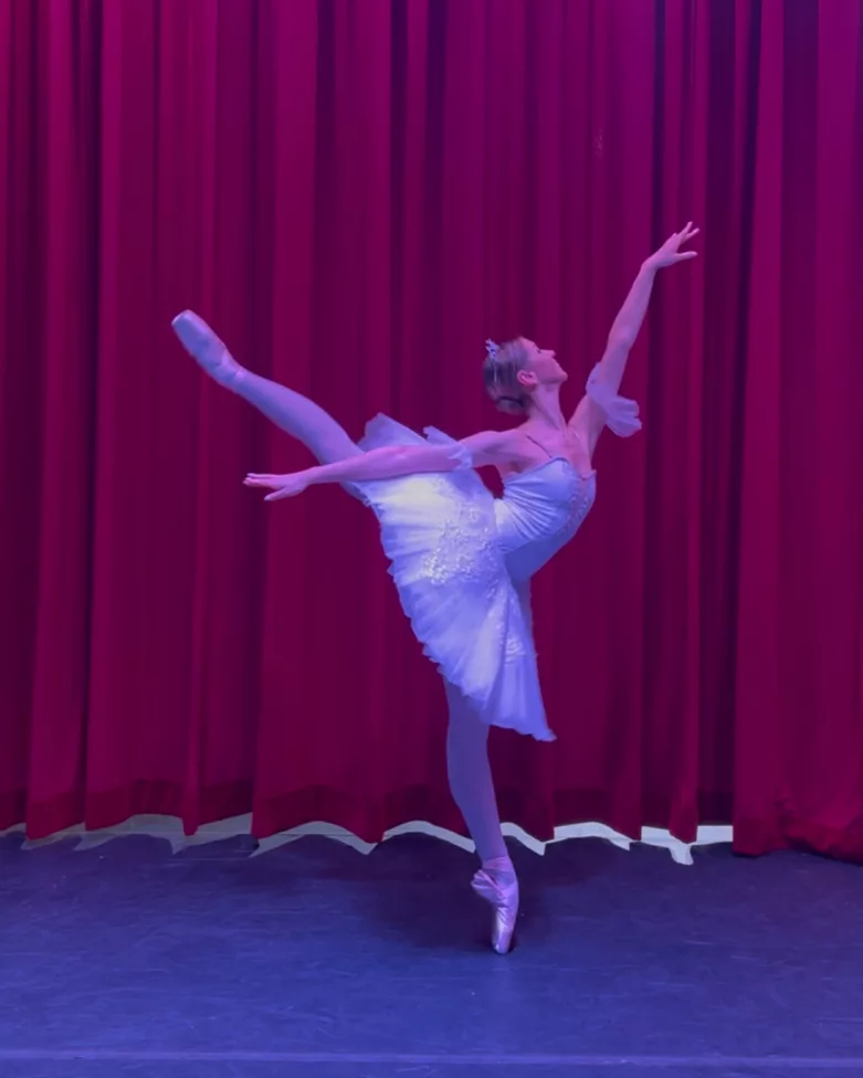 a ballet dancer on stage