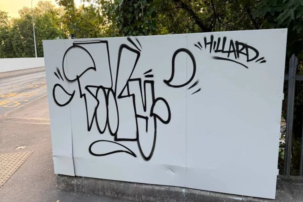 graffiti on a railway bridge