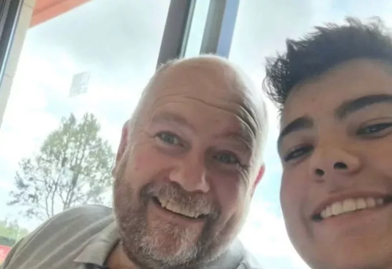 Theo Williams (right) and his dad, Kevin