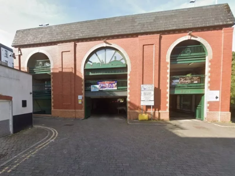 Volunteer removes offensive graffiti from Pontypool car park