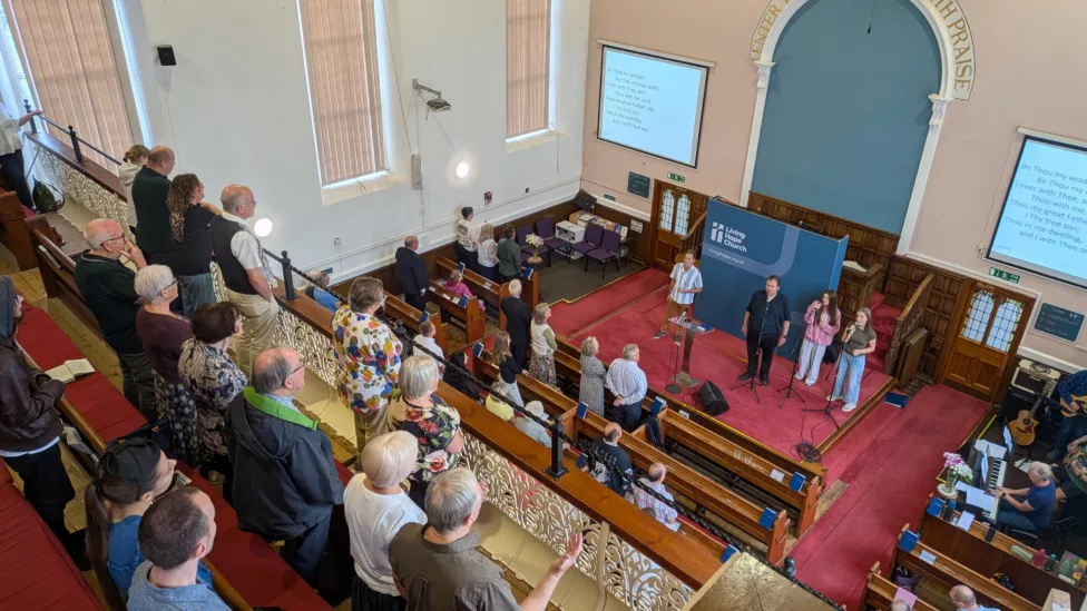 a church service taking place